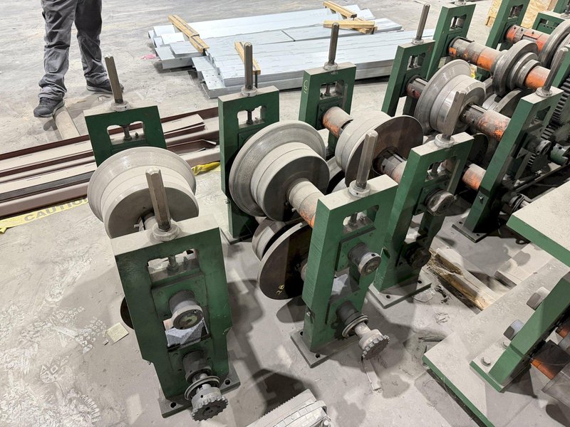 12 STAND X 3.5" ARBOR X 26" ROLL SPACE BRADBURY C&amp;Z PURLIN ROLL FORMING LINE. STOCK # 0536726
