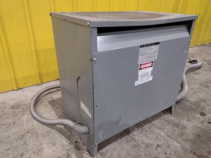 75 KVA x 480--&gt;240 VOLT SQUARE D 3-PHASE ELECTRICAL TRANSFORMER: STOCK #23731