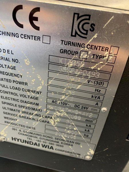 2014 HYUNDAI WIA KIT250 CNC Lathe