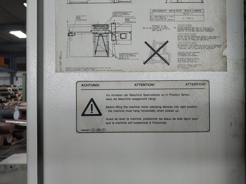 KASTO BILLET SAW TYPE KASTO TEC A7