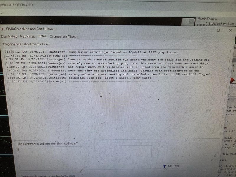 6.5′ x 13′ Omax Maxiem 2040 Waterjet, 2011 – 50,000 PSI
