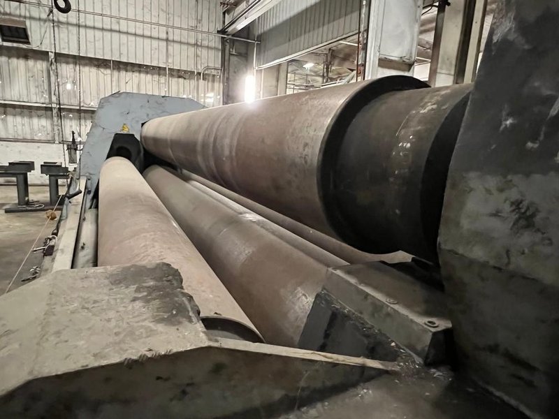 12&#039; X 1&quot; IMCAR MODEL 4RH 30/7 4 ROLL DOUBLE INITIAL PINCH HYDRAULIC PLATE ROLL. STOCK # 1156422