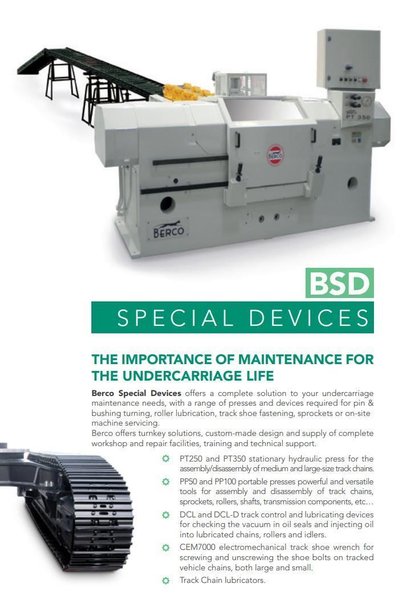 2001 BERCO PT250 TRACK PRESS WITH WTC ELECTRIC IMPACT WRENCH &amp; CONVEYOR: YOBRO #24374