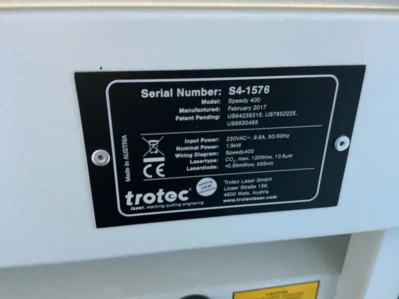 TROTEC LASER ENGRAVING MACHINE   -  SPEEDY 400