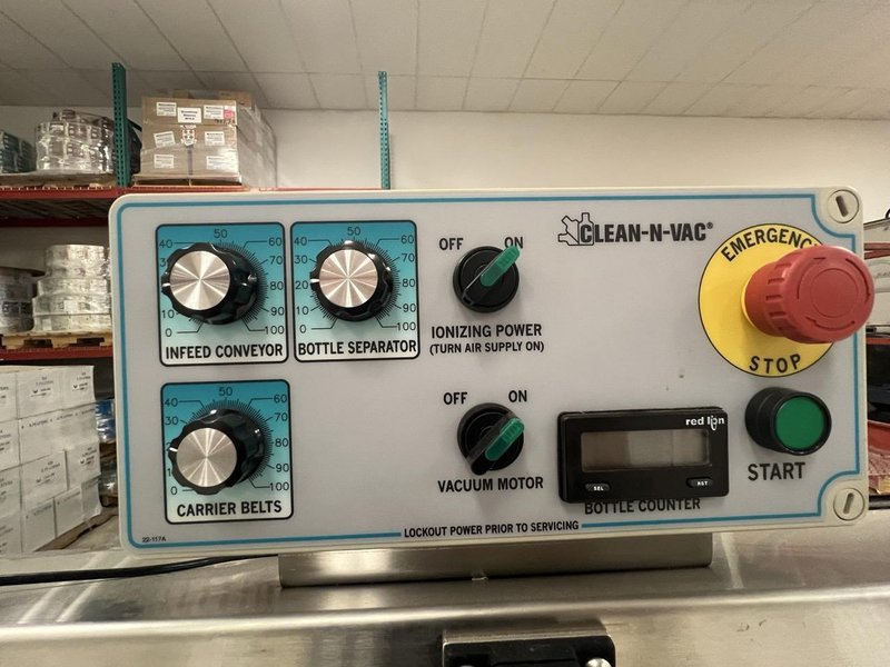 Kaps-All Complete Bottling &amp; Corking Line – AC-65 Bottle Cleaner, FA-PG-E 12-Head Filler, BC-23 Carrier, Conveyors &amp; Custom Feeder Corker