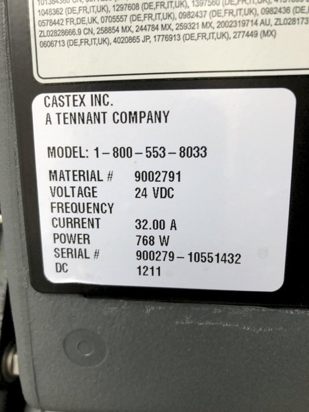 CASTEX MODEL FS-2000 AUTO FLOOR SCRUBBER: STOCK #14009