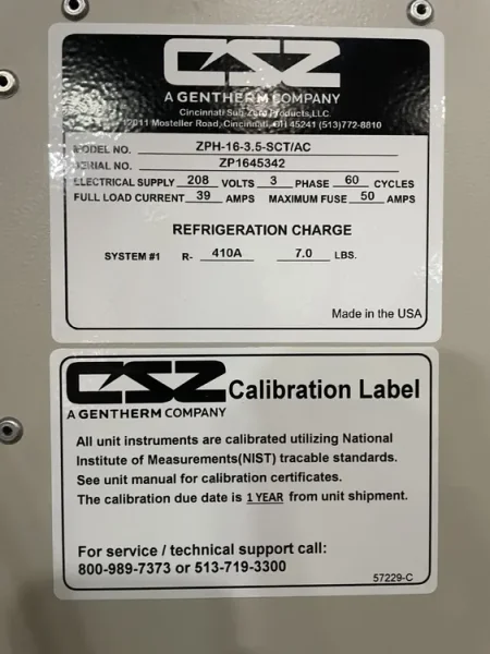 CINCINNATI ZPH-16-3.5-SCT/AC | Environmental Chambers