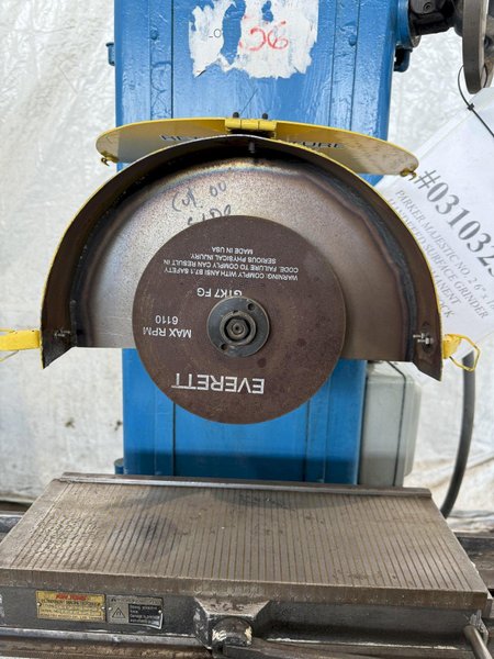 6" X 18" PARKER MAJESTIC NO. 2 HANDFEED SURFACE GRINDER w/ KIN JUNG " PERMANENT MAGNETIC CHUCK. STOCK #0310323.