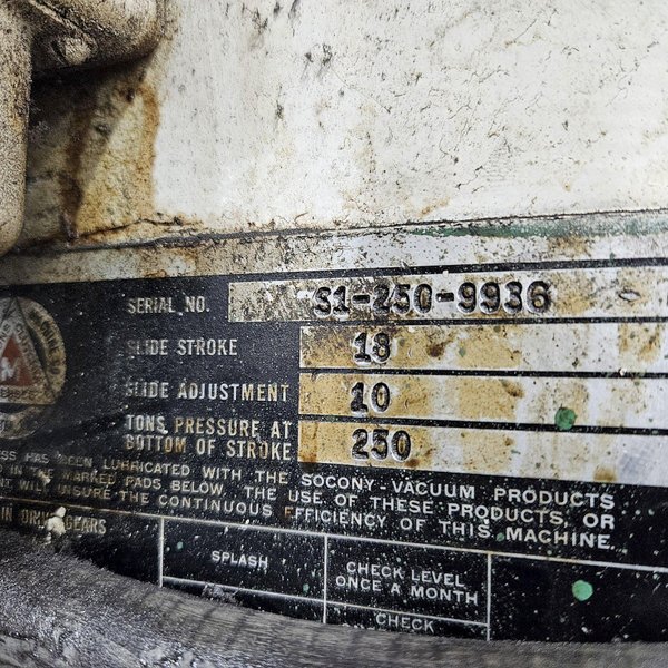 250 Ton Minster SSSC Press