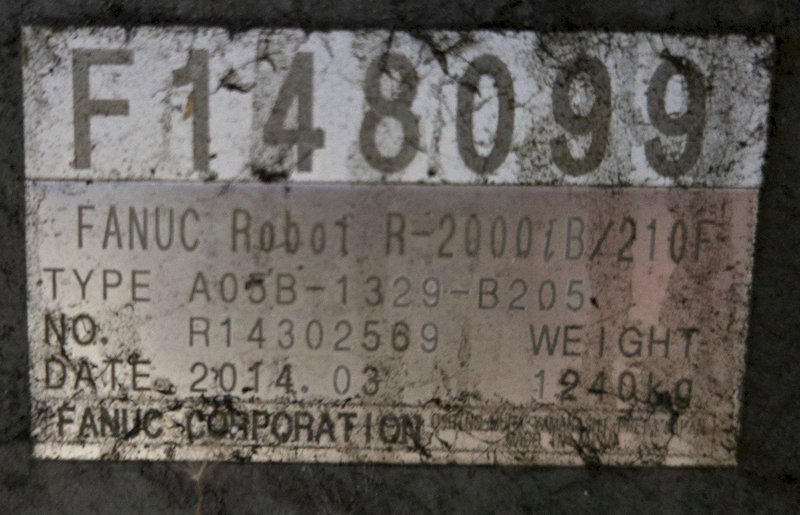 FANUC R-2000IB/210F + R30IB ROBOT ARM AND CONTROL CABINET – NO PENDANT USED