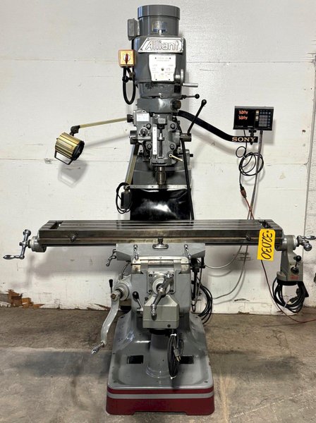 Alliant Vertical Mill 949-3V, 9" x 49" P.F. Tbl., DRO, 3 HP, Nice
