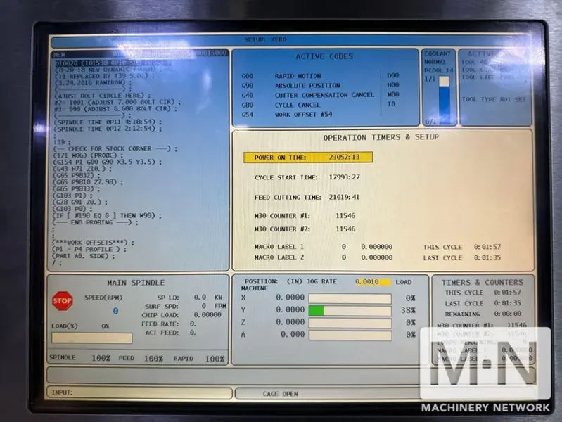 HAAS EC-400PP CNC 4-Axis Horizontal Machining Center, 2009 w/ Pallet Pool