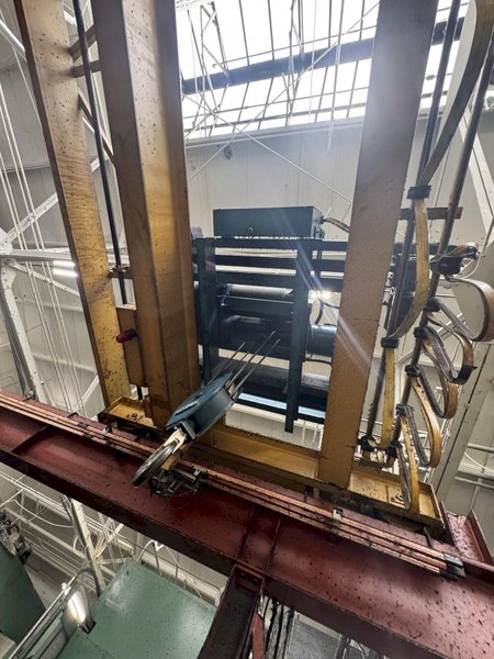 7.5-TON X 21' SPAN DOUBLE GIRDER TOP RUNNING FREE STANDING BRIDGE CRANE: STOCK #81236
