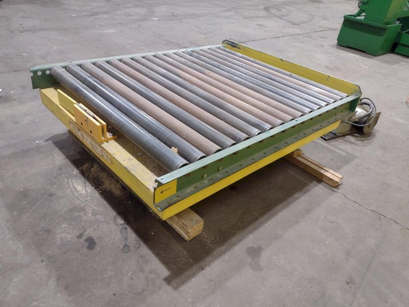 4000 LB X 48" X 40"  ECONO-LIFT MODEL #SL24-40 HYDRAULIC SCISSOR LIFT TABLE WITH ROLLER TOP: STOCK #20949