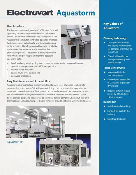 20” ELECTROVERT MODEL AQUASTORM 100 IN-LINE CLEANER WASHER: STOCK #23496