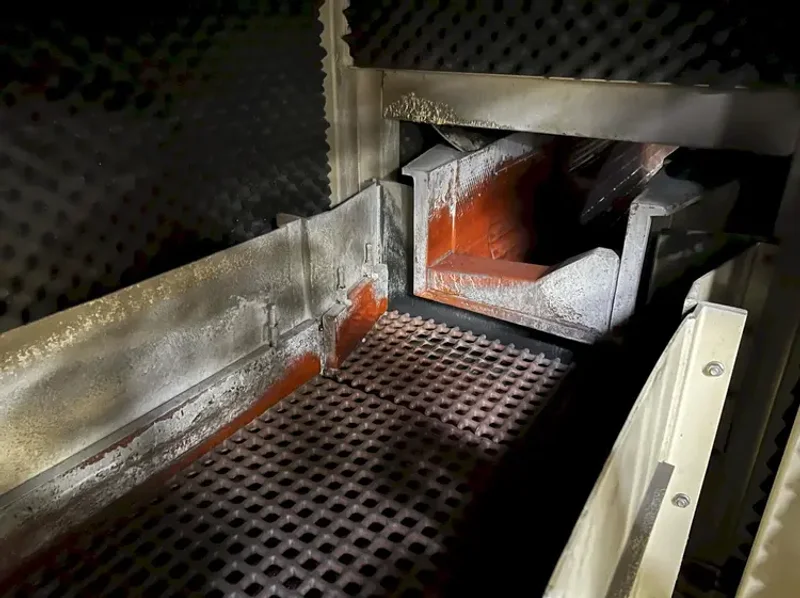 USED ALMCO MODEL V-14120 CONTINUOUS THRU-FEED VIBRATORY FINISHING SYSTEM, Year: 2022