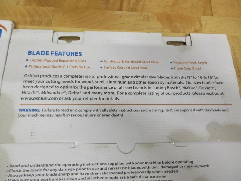 Oshlun Non-Ferrous Cut-Off Saw Carbide Tipped Blades (2pcs), 14" x 1" x 100T, (1) New, (1) Slight Use- Auction Item