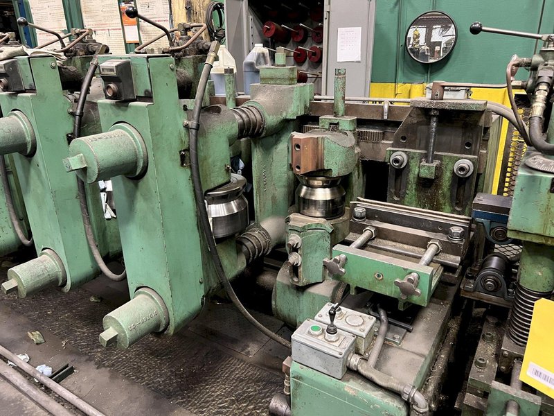 12 ROLL MEECO MODEL #12-12-TPVC (HD3) 2-PLANE SHAPE, ROD &amp; FLAT STOCK ROTARY STRAIGHTENING &amp; CHAMFER SYSTEM: STOCK #18428