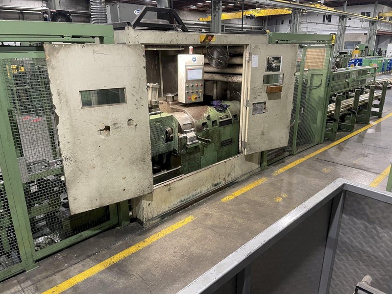 60MM KIESERLING BAR PEELER W/ INFEED &amp; OUTFEED TABLES