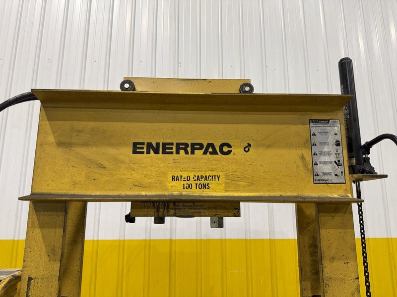 100 TON ENERPAC MODEL #GPEM3420Y H-FRAME HYDRAULIC PRESS: YOBRO #25886