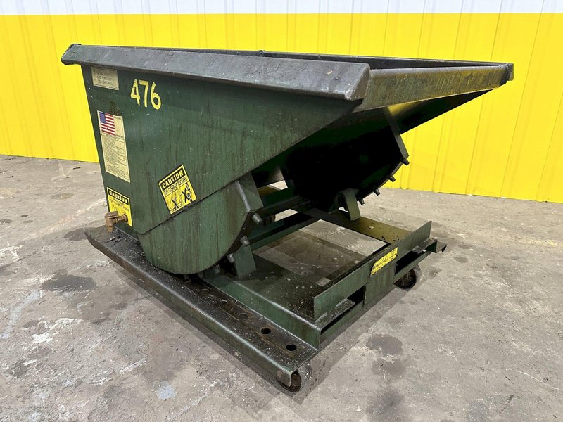 1/2 YARD (46" x 36" x 30") X 5000 LBS AMERICAN PORTABLE DUMP HOPPER ON CASTERS: STOCK 20072