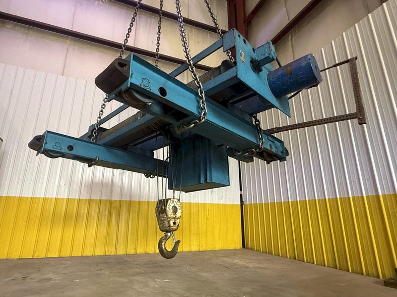 10 TON X 57’ SHAW-BOX DOUBLE GIRDER OVERHEAD BRIDGE CRANE, WITH 12.5 TON SHAW-BOX HOIST: YOBRO #24731