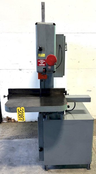 18" Grob Vertical Band Saw 4V-18, 40-5000 FPM, 28" x 24" Air-Hyd. Feed Tbl.