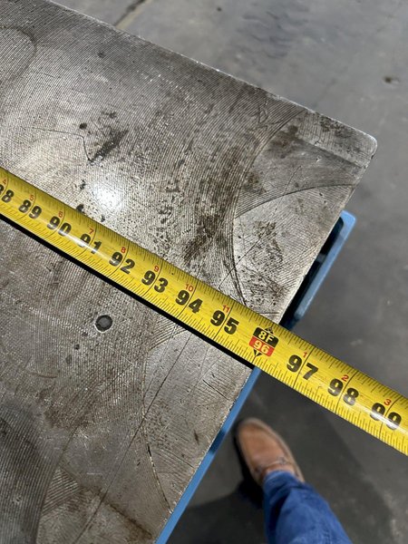 60&quot; X 96&quot; CAST IRON SURFACE PLATE W/ STAND. STOCK # 0850523.