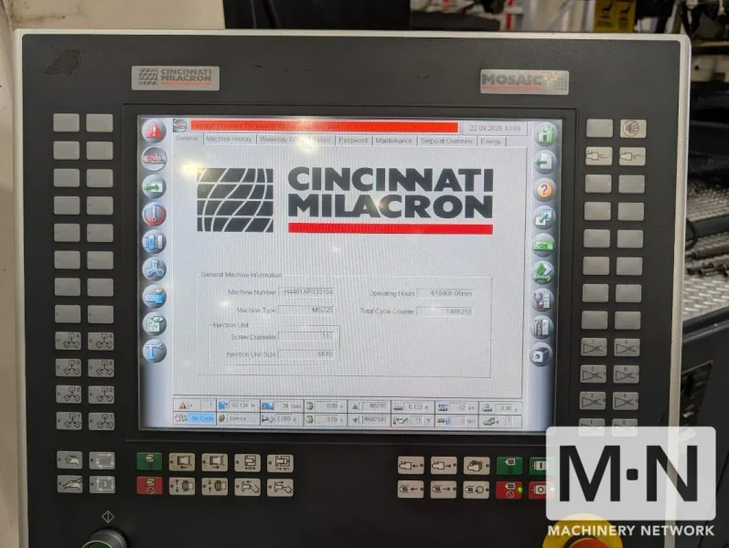 725 TON 140 OZ CINCINNATI MILACRON MODEL MS725 INJECTION MOLDING MACHINE MFG 2015 (2) AVAILABLE