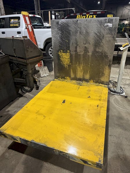 6,000 LBS X 48" X 48" MAX MODEL #LPTT-UP-060-90 HYDRAULIC TILT UPENDER 90 DEGREE FLIP TABLE 110V SINGLE PHASE : YOBRO #25893