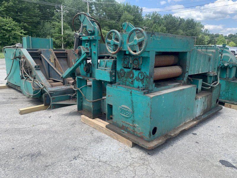 20,000 LB X 30&quot; X .500&quot; YODER COIL CRADLE &amp; STRAIGHTENER FEED LINE: STOCK #13050