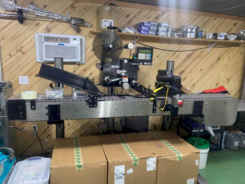 CTM Labeling Systems 360 Label Applicator with Flexlink Conveyor, 2018