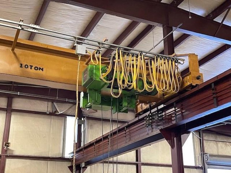10 TON X 45' WIDE X 147' LONG RMT SINGLE GIRDER OVERHEAD CRANE SYSTEM