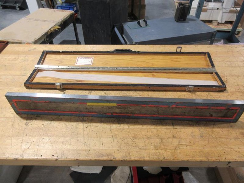 Irontronics Precision Ground Parallel 33.5" x 4" x .75", in Wooden Carry Case- Auction Item