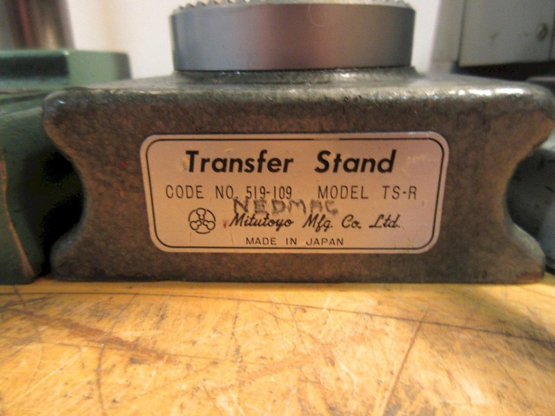 Various Height Gage Stands 10"-25" (4); 1 Mitutoyo, 1 Tumico w/ Indicator, 2-No Name- Auction Item