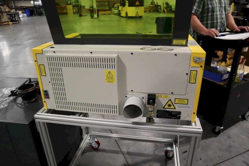 Epilog FiberMark 24 Series 8000, 30 Watt CNC Marking Laser On Portable Cart with Bofa Fume Extractor System- Auction Item