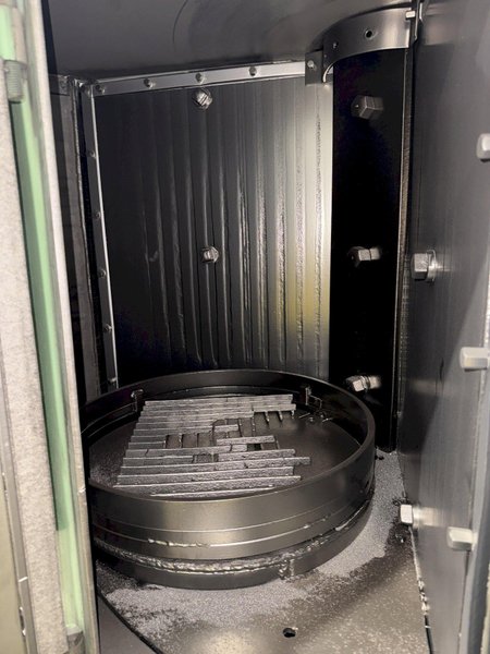 4 STATION X 20 HP -72&quot; X 40&quot; BRONCO SHOT BLAST ROTARY TABLE PART BLASTIN MACHINE: STOCK #23778