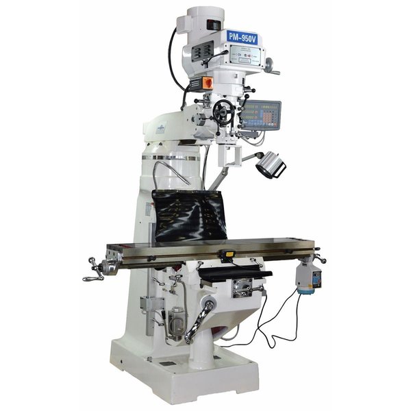 PRECISION MATTHEWS PM-950V w/3-AXIS DRO VARIABLE SPEED PRECISION KNEE MILL