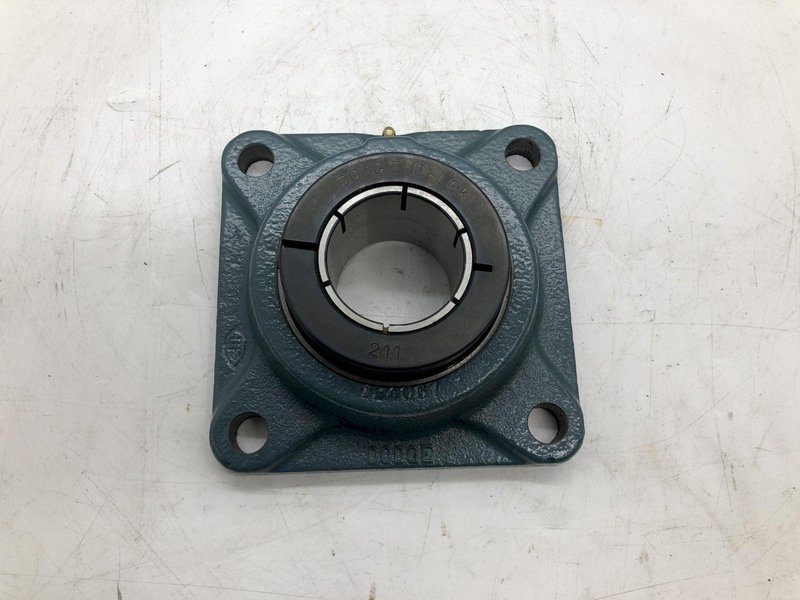 (4) 2-3/16&quot; DODGE 4 BOLT FLANGE BALL BEARING WITH COLLAR LOCKING: STOCK 18532