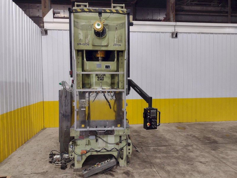 220 TON AIDA MODEL #NCI-200(2) GAP FRAME PRESS, 12.59&quot; STROKE: STOCK #22210