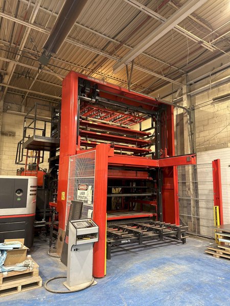 2013 Amada FOL 3015 AJ Fiber Laser Cutting System | 4kW AJ-4000 Engine | ASLUL 300 FOL-AJ Automation Load/Unload Material Storage Tower