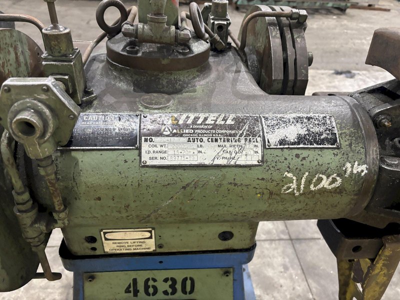 2,000 LBS X 12&quot; LITTELL MODEL #20-12 DOUBLE END PULL OFF UNCOILER COIL REEL: STOCK #23709