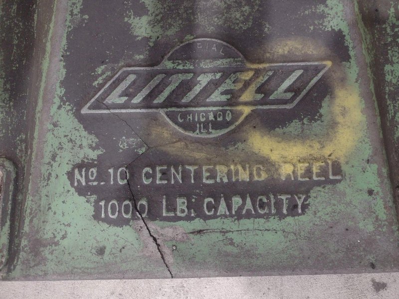 1,000 LB X 12&quot; LITTELL MODEL #10 PULL OFF UNCOILER COIL REEL: STOCK #20531