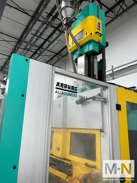 220 TON 16 OZ ARBURG MODEL 1500T-2000-800 VERTICAL CLAMP AND INJECTION MACHINE MFG 2015 ** LOW HOURS