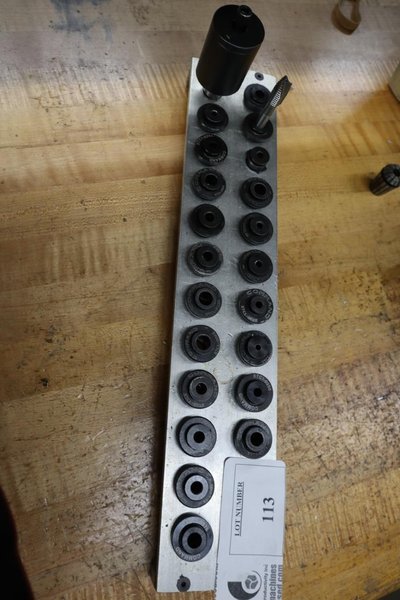 Command XTC1 Bilz Style Tap Collets on Divider Racks- Auction Item