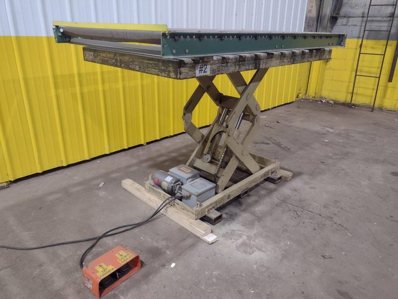 4,000 LBS X 72" X 36" GLOBE INTERNATIONAL HYDRAULIC SCISSOR LIFT TABLE, 110V: STOCK #20941