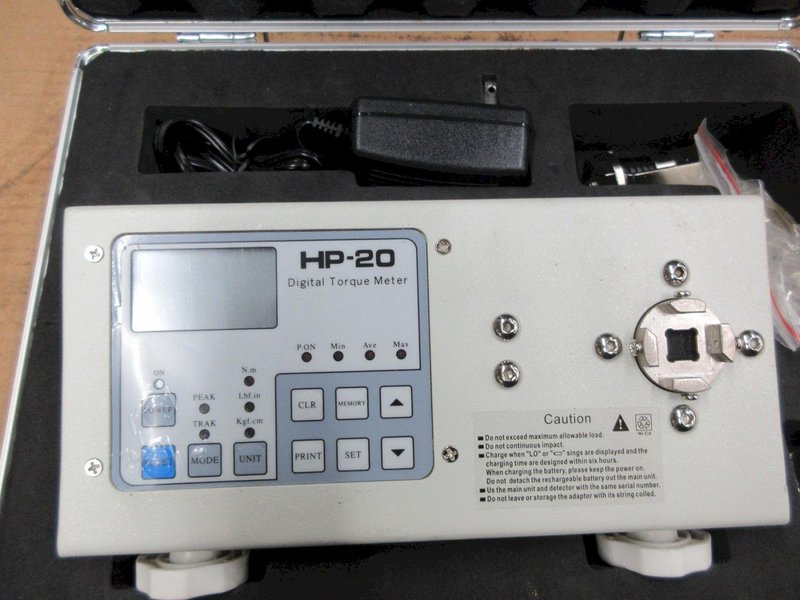 Anrete Instrument Co. Digital Torque Meter with Attachments and Power Cable in Carry Case- Auction Item