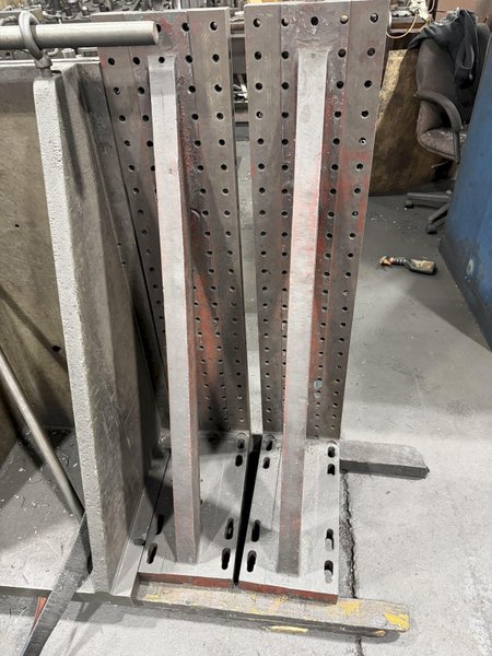 10" WIDE X 44" TALL X 22" DEEP DRILLED AND TAPPED ANGLE PLATE SET. STOCK # 0222726