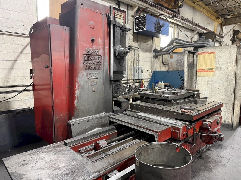 4" DEVLIEG 4K-60 SPIRAMATIC HORIZONTAL BORING MILL. STOCK # 0220126