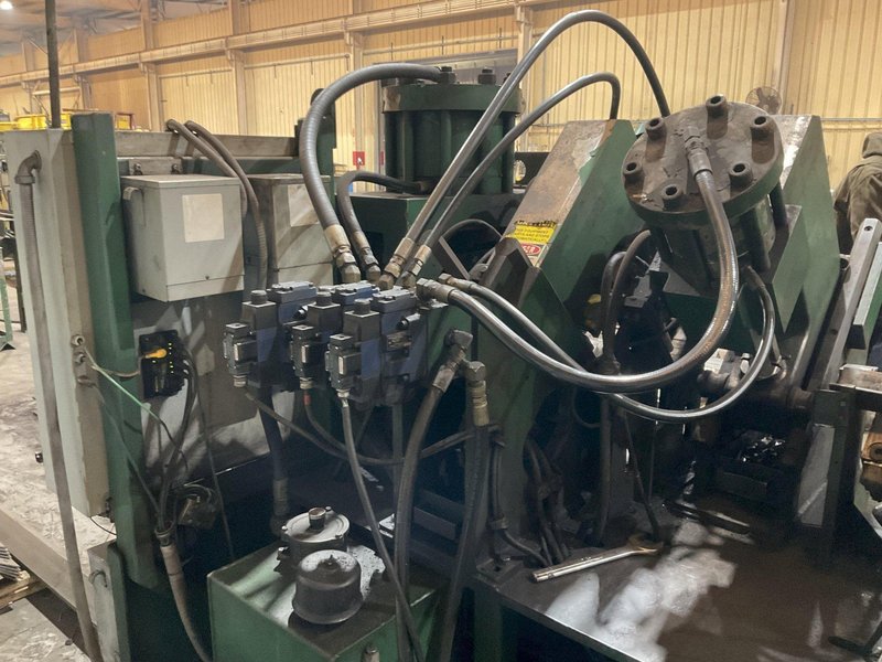 6" x 6" x 1/2" CONTROLLED AUTOMATION MODEL #ABL-74 AUTOMATIC ANGLE PUNCH &amp; SHEAR LINE: STOCK #24935